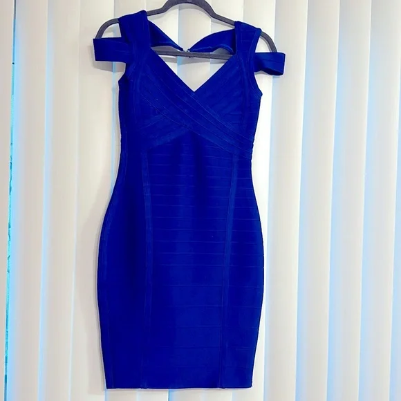 bandage dress royal blue Aaliyah Bandage Midi Dress